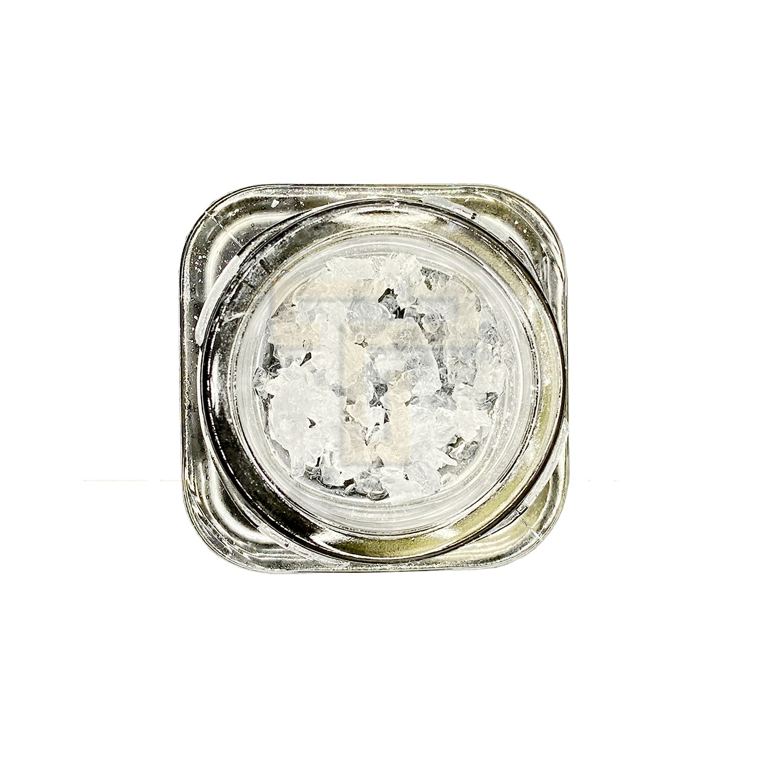 A photo showing sauce diamonds in a jar on a white background.